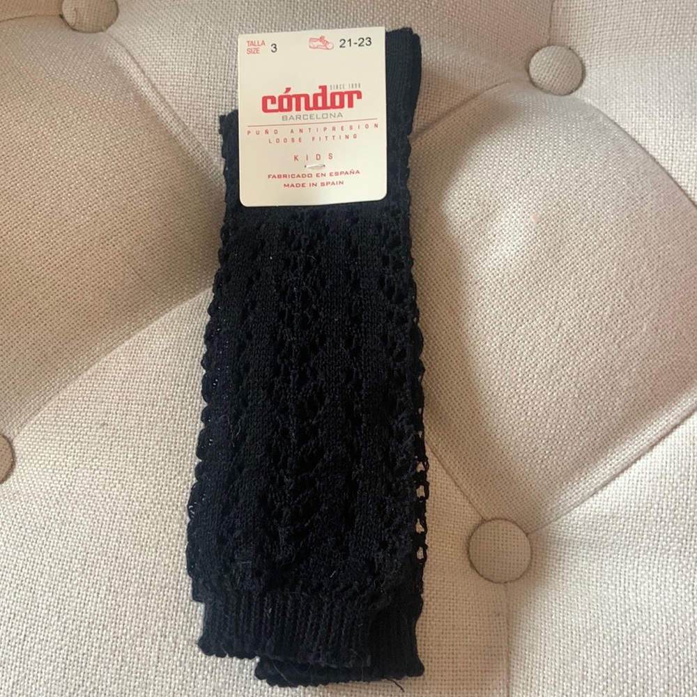 Girls Condor Crochet Knee Sock - size 3 (fits toddler size 5.5-7.5)